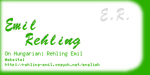 emil rehling business card